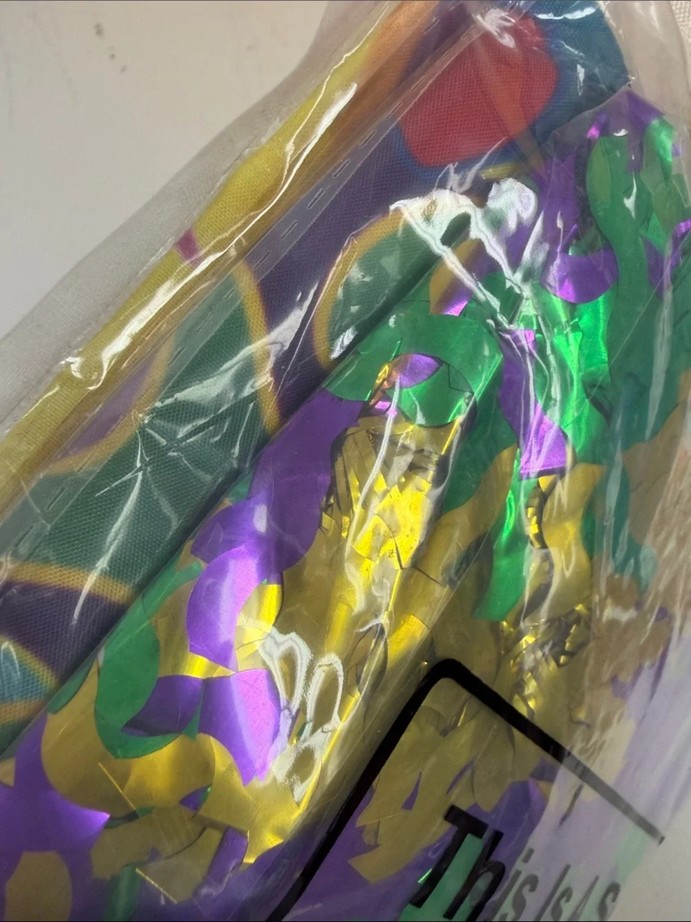 12 pieces Mardi Gras wagon parade Metallic Confetti Set - Green Purple Gold new